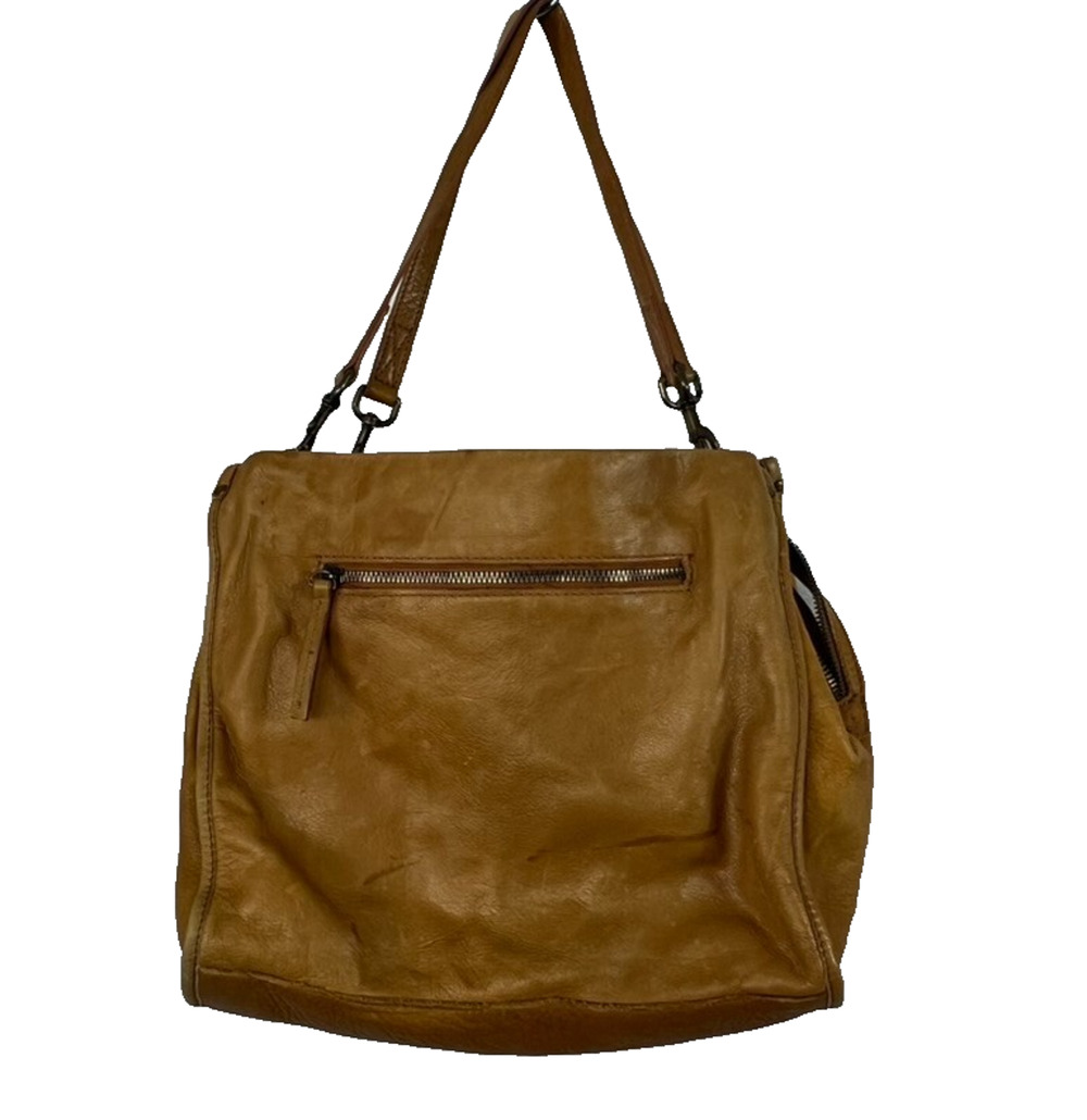American Leather Co. Lenox Triple Entry Satchel Cafe Latte Tan Purse Handbag